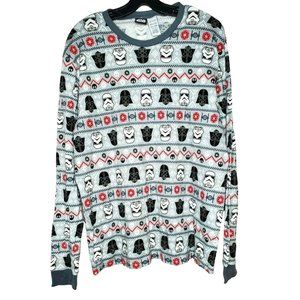 Star Wars Darth Vader Storm Trooper XL Gray Cotton Crew Neck Pajama Top